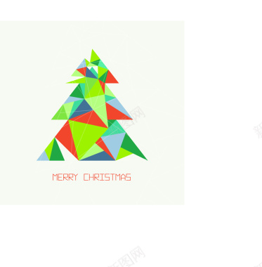三角形拼接圣诞树矢量背景素材背景