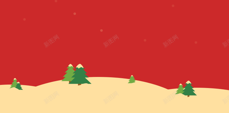 红色圣诞节H5背景jpg设计背景_新图网 https://ixintu.com 圣诞节 树林 红色 雪花 H5背景 H5 h5