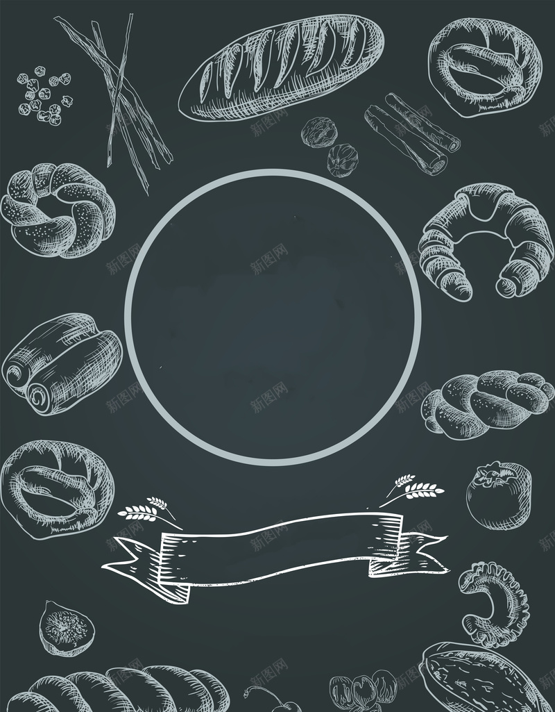 吃货节美食海报背景jpg设计背景_新图网 https://ixintu.com 吃货节 美食 黑色 甜甜圈 甜点 蛋糕 面包 吃货 节日糕点