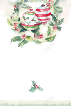 松树果子圣诞风格海报背景图高清图片