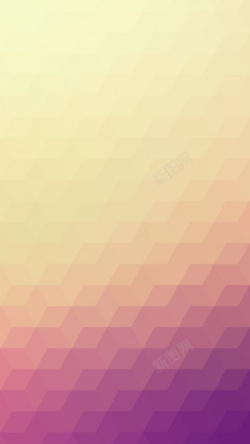 未来化黄色紫色渐变下的晶格化立体H5背景高清图片