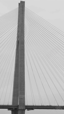 黑白斜拉桥艺术摄影H5背景背景
