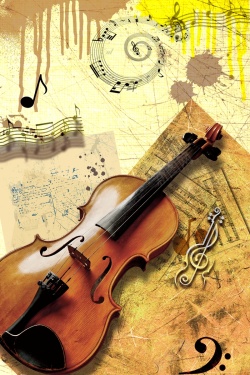 乐馆音乐专题小提琴音乐培训海报背景素材高清图片