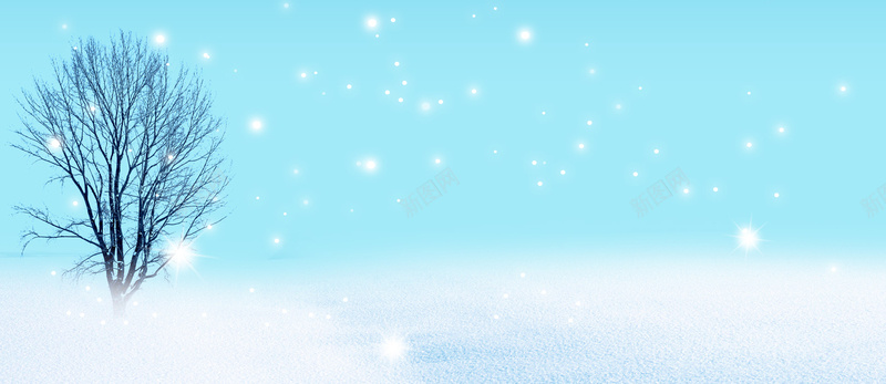 服装背景psd设计背景_新图网 https://ixintu.com 海报banner 服装海报 树木 雪景 飘雪 文艺 小清新 简约
