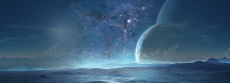 星空唯美科幻海报背景jpg设计背景_新图网 https://ixintu.com 星空 月球 蓝色 唯美 科技 科幻