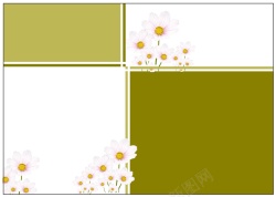土黄色花朵几何简约背景高清图片