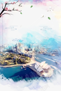 著名澳大利亚悉尼旅游背景