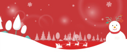 圣诞节礼券红色圣诞节banner高清图片