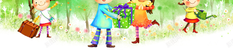 欢乐儿童节背景素材jpg设计背景_新图网 https://ixintu.com 儿童节 儿童 六一 欢乐 节日 树木 卡通 气球 跳舞