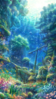 梦幻森林H5背景背景