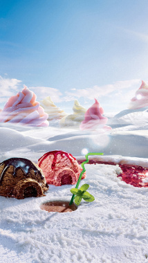 梦幻冰淇淋H5背景背景