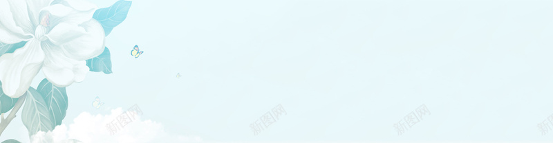 唯美背景春季新品jpg设计背景_新图网 https://ixintu.com 蓝色 简单 海报banner 大气