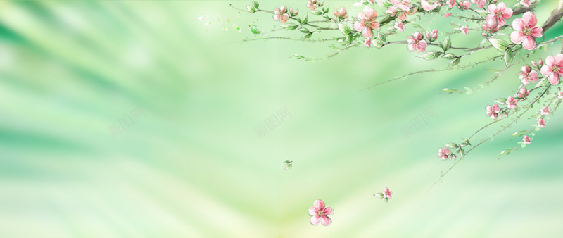 小清新桃花淡绿色背景psd设计背景_新图网 https://ixintu.com 小清新 淡绿色 桃花 梦幻 浪漫