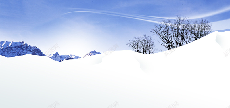 冬天滑雪雪山图片背景