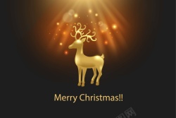 圣诞金鹿金鹿圣诞节海报素材背景高清图片