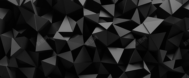 立体背景jpg设计背景_新图网 https://ixintu.com 海报banner 三角形 多边形 立体 黑色 扁平 渐变 几何