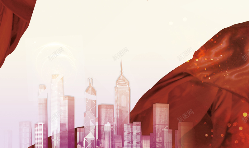 庆祝香港回归20周年海报背景jpg设计背景_新图网 https://ixintu.com 传统展板 周年海报 海报风格 风格海报 香港海报 海报周年 红色海报 海报红色