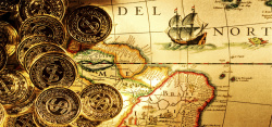 数码类目海报图航海地图金币金融背景高清图片