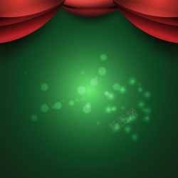 绿色幕布红绿色圣诞节日海报矢量背景高清图片