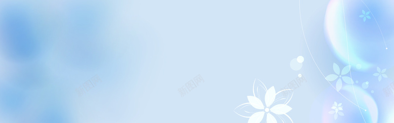 天蓝色手绘花朵背景psd设计背景_新图网 https://ixintu.com 天蓝色 手绘 花朵 海报banner 卡通 童趣