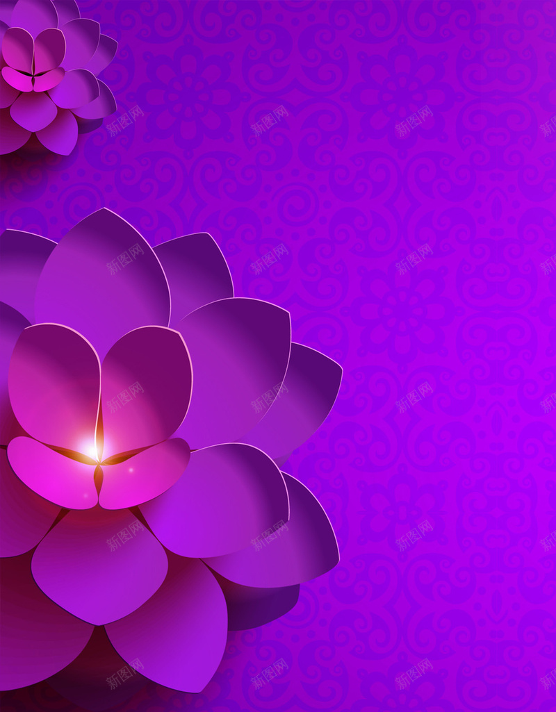 紫色花卉H5背景jpg设计背景_新图网 https://ixintu.com 手工 烛光 紫色 艺术 花卉 H5背景 几何 H5 h5 扁平 渐变
