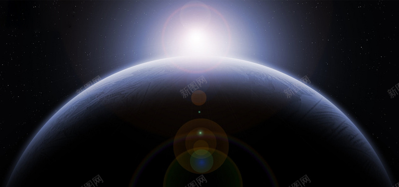 光晕下的星球jpg设计背景_新图网 https://ixintu.com 星球 月球 科幻 行星 光 海报banner 科技 商务