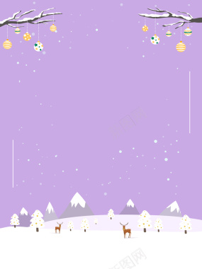 创意简约紫色背景圣诞节日海报背景