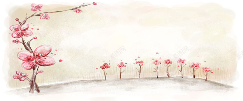 清新手绘花朵背景jpg设计背景_新图网 https://ixintu.com 海报banner 卡通 手绘 清新 花朵 童趣