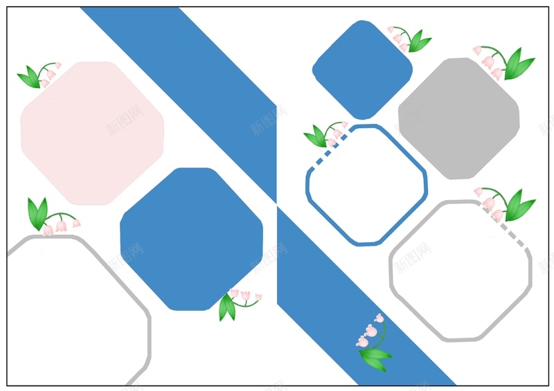 铃兰psd设计背景_新图网 https://ixintu.com 图片展示模板 几何图形 几何 扁平 渐变 8变形