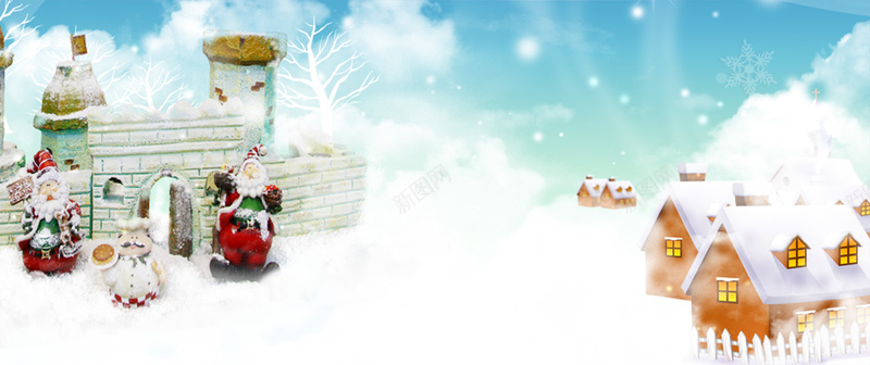 冬背景psd设计背景_新图网 https://ixintu.com 冬季 圣诞老人 清新 圣诞节 卡通 淘宝天猫冬装海报 海报banner 童趣 手绘