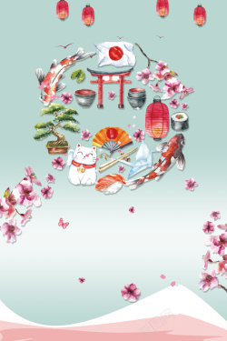 日本广告创意日本旅游日本美食宣传海报背景素材高清图片
