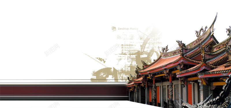中国建筑背景图jpg设计背景_新图网 https://ixintu.com 建筑 宫廷 中国风 红色 海报banner