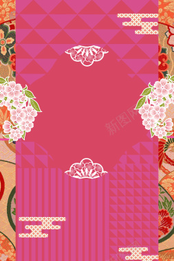 粉色春季海报背景素材背景