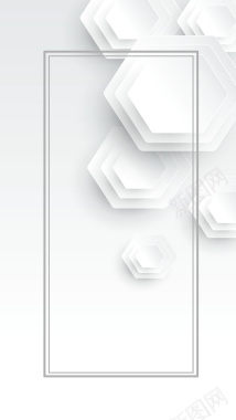 几何简约白色海报广告H5背景背景