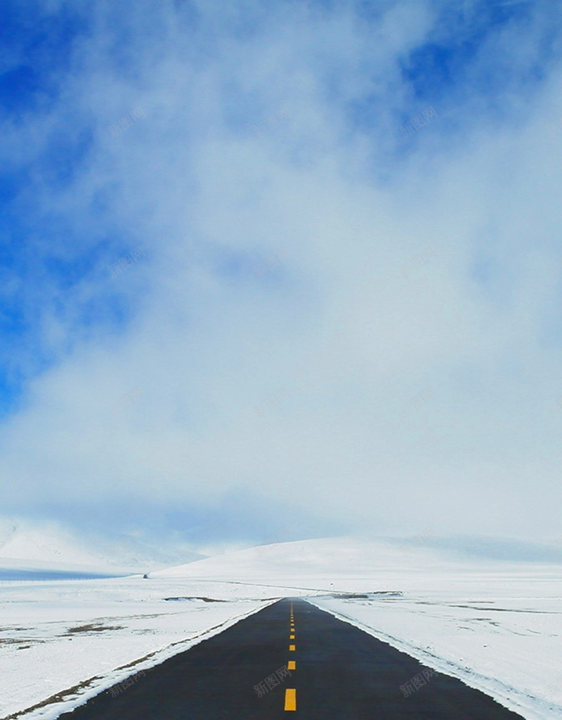 冬季道路雪景H5背景jpg设计背景_新图网 https://ixintu.com 冬季 道路 雪景 风景 大气 H5 摄影