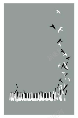 飞翔的音乐符海报设计背景