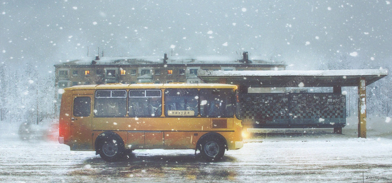 手绘背景jpg设计背景_新图网 https://ixintu.com 手绘背景 汽车 站台 下雪 海报banner 卡通 童趣 手绘