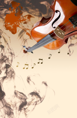 古典音乐海报优雅提琴古典音乐海报背景素材高清图片