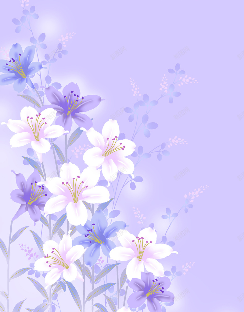 紫色优雅花朵背景素材jpg设计背景_新图网 https://ixintu.com 优雅 唯美 植物 紫色 花朵 小花 清新 浪漫 婚庆 海报 广告 背景