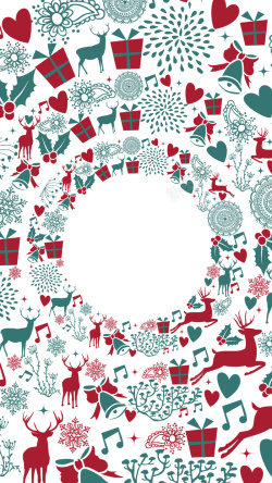 白色花圈圣诞花圈海报背景PSD高清图片