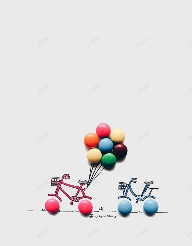 手绘自行车气球H5背景jpg设计背景_新图网 https://ixintu.com 手绘 自行车 气球 创意 卡通 H5 童趣