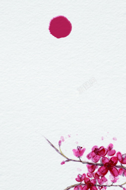 古朴风日式风古朴纸纹樱花海报背景素材高清图片