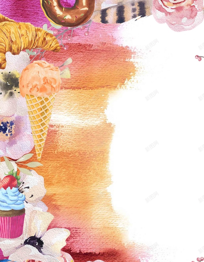 面包点心蛋糕少女甜蜜食品广告背景psd设计背景_新图网 https://ixintu.com 冰淇淋 广告 棒棒糖 点心 绚丽多彩 蛋糕 雅致背景 面包 食物广告 食物广告设计