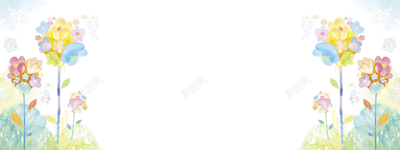 涂污彩绘花朵背景bannerjpg设计背景_新图网 https://ixintu.com anner 彩绘 涂污 背景 花朵 banner 海报banner 其他