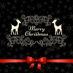 欧式古典圣诞祝福背景欧式圣诞花纹贺卡模板高清图片