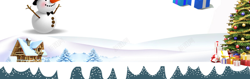 卡通圣诞节背景素材psd设计背景_新图网 https://ixintu.com 派送礼物 圣诞树 下雪 卡通 趣味 雪人 圣诞老人 节日 圣诞节背景 蓝色背景