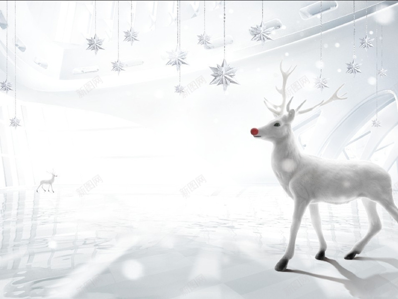 白色纯净圣诞背景jpg设计背景_新图网 https://ixintu.com 圣诞 开心 白色 纯净 驯鹿 浪漫 梦幻