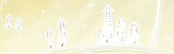 雪地屋子手绘雪屋背景高清图片
