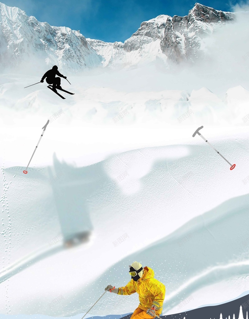 冬季滑雪运动宣传广告psd设计背景_新图网 https://ixintu.com 唯美冬季 宣传广告 滑雪图片 滑雪运动 运动宣传 简约雪景 极限运动 滑雪用品 运动促销