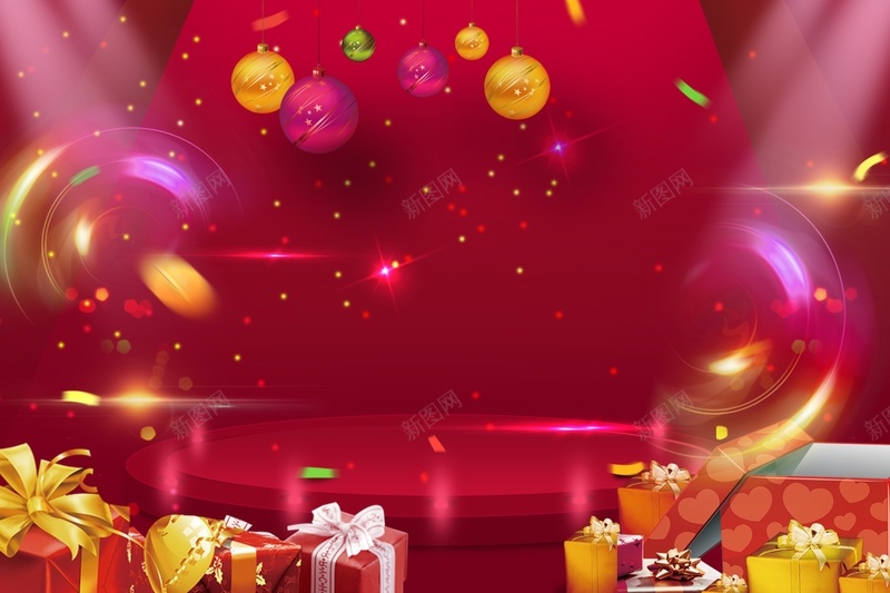 红色礼品包装背景psd设计背景_新图网 https://ixintu.com 红色 礼品 气球 眩光 狂欢 礼包 促销 开心 激情